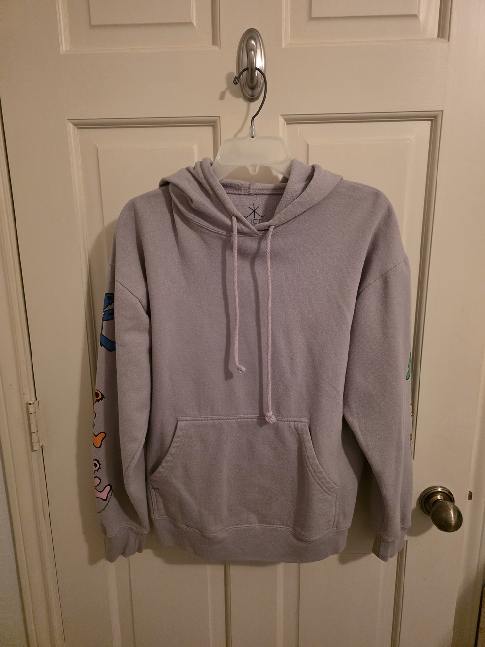 Grateful Dead Lilac Men's Hoodie Sweatshirt with Sleeve Art